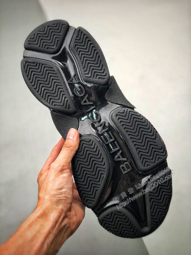 Balenciaga經典款男女鞋 巴黎世家頂級版本Triple S大底LOGO黑粉彈幕老爹鞋 Balenciaga情侶款老爹鞋  hdbl1211